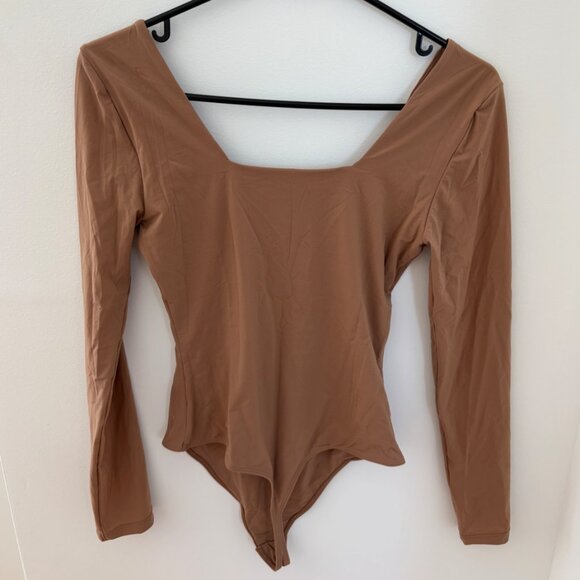 Quince Second Skin Square Neck Long Sleeve Bodysuit - Picture 3 of 4